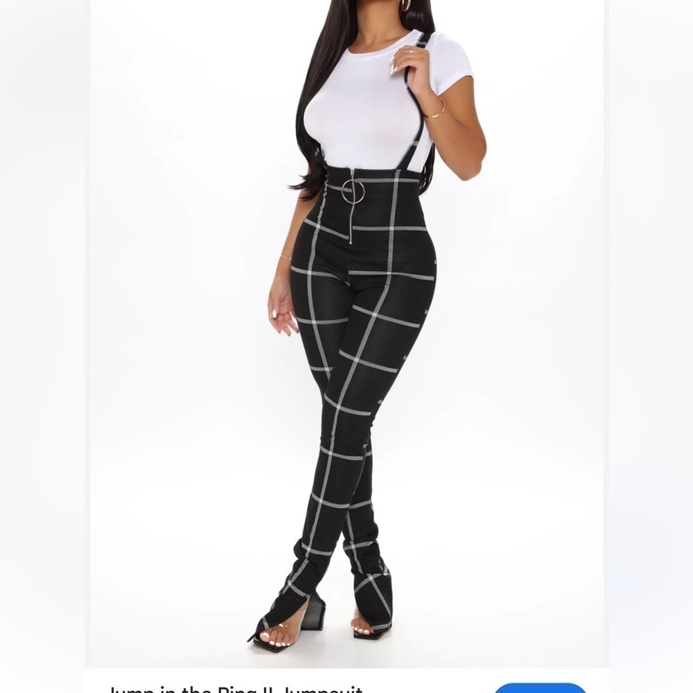 Fashion nova xlarge 17 p2p 37 “ inseam 14-1/2 rise jumpsuit preowned